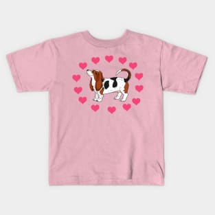 Basset Hound Love Kids T-Shirt